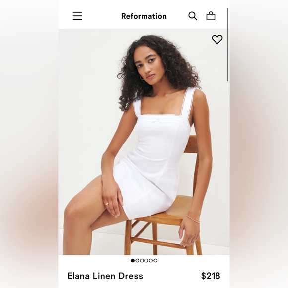 Reformation Elana 100% Linen Dress | Size 6 - Picture 2 of 11